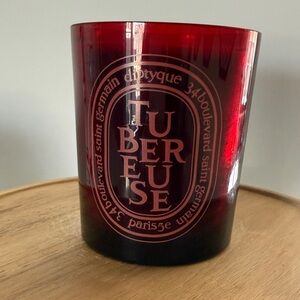 Diptyque Tubereuse Candle in Rich Red